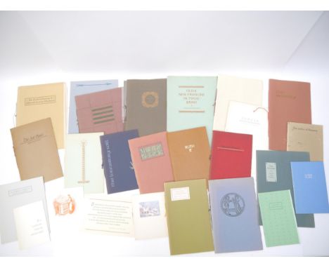(George Sas, Marble Hill Press, Private Press), a collection of 24 booklets/items from the private press of George W. Sas, fr
