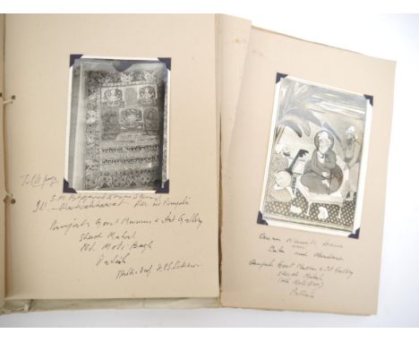 (India, Punjab), two albums containing 50+ circa mid 20th Century photographs of Punjab school miniature paintings depicting 