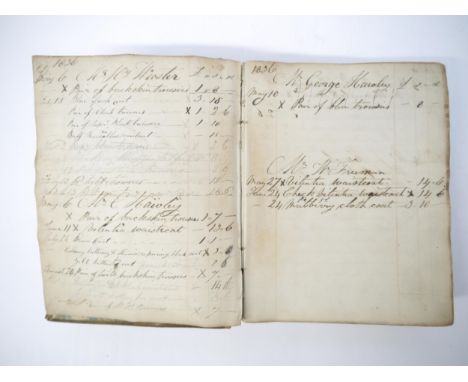 A manuscript book of remedies, cures, medicines etc circa 1836-1896, 100+ pages of manuscript entries including accounts entr