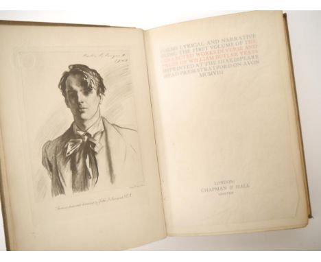 W.B. Yeats: 'Poems Lyrical and Narrative. Being the First Volume of the Collected Works in Verse and Prose of William Butler 