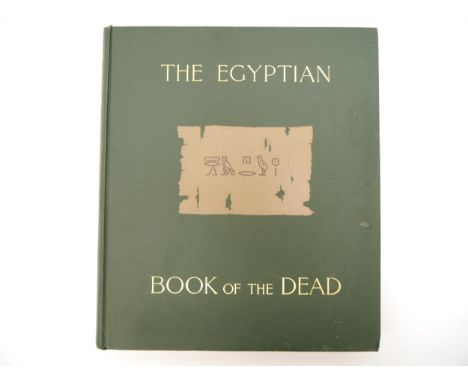 DAVIS, CHARLES H: 'The Egyptian Book of the Dead.' Putnam's, 1894. Folio. Covers partly, lightly damp speckled. Inner front b