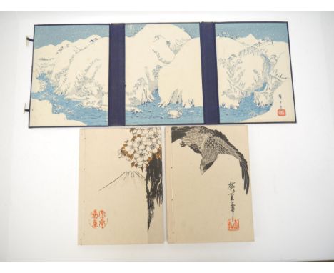 HIROSHIGE; Yone Noguchi: 'Hiroshige. Memorial Edition.', London, Kegan Paul, 1940, 2 volumes of plates and text housed in the