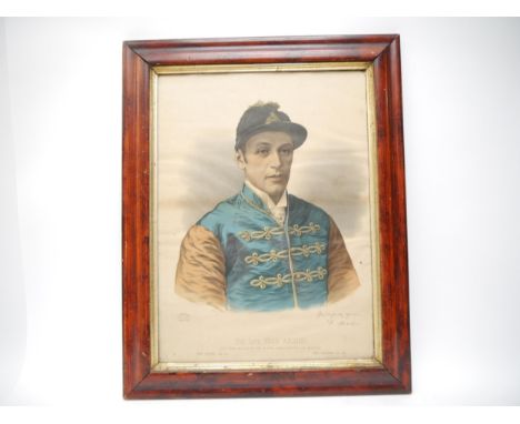 (Horse Racing), an Illustrated Sporting &amp; Dramatic News coloured lithograph jockey portrait 'The Late Fred Archer, in the
