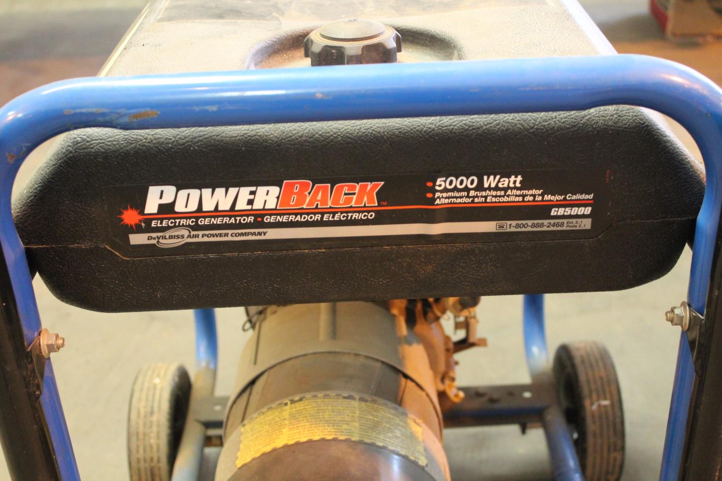 DeVilbiss PowerBack GB5000, 5K watt generator