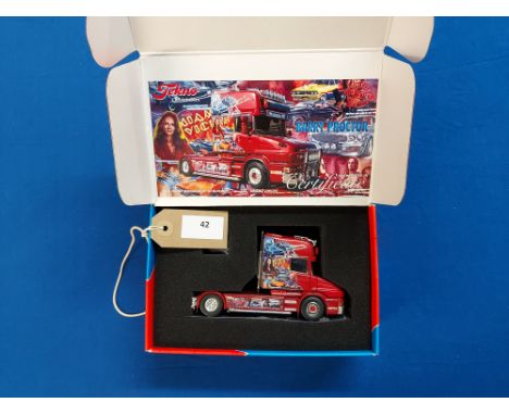 Manufacturer  - Tekno | Description - Scania T Cab - Barry Proctor 'Miami Vice' | Stock Code - 74238 | Notes - GC - Box sligh