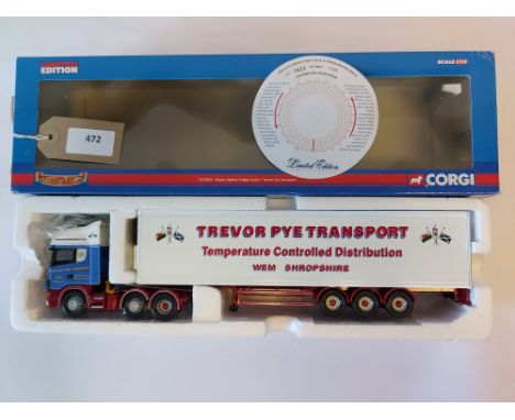 Manufacturer  - Corgi | Description - Scania Topline Fridge Trailer - Trevor Pye Transport | Stock Code - CC12922 | Notes - G