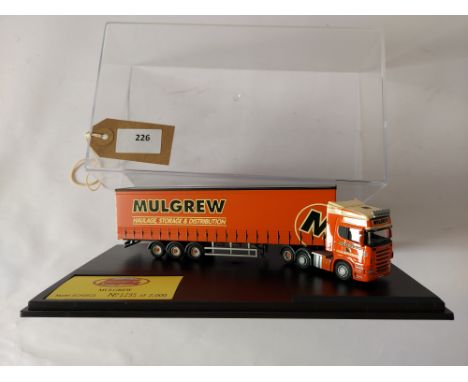 Manufacturer  - Oxford | Description - Scania R420 & Curtainside Trailer - Mulgrew | Stock Code - SCA05CS | Notes - VGC - Cas