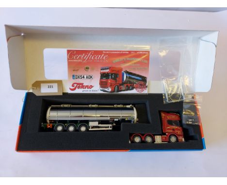 Manufacturer  - Tekno | Description - Scania 4 Series Topline & Tanker Trailer - Shirleys Transport | Stock Code - 62893 | No