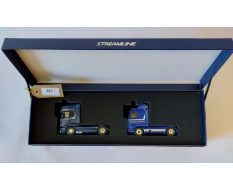 Manufacturer  - Scania/Tekno | Description - Scania R730 & 143 Tractor Unit Set | Stock Code - ? | Notes - GC - slight damage