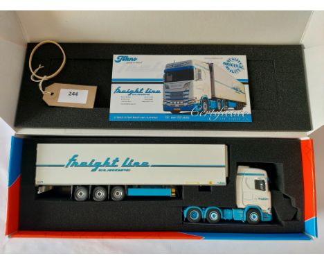 Manufacturer  - Tekno | Description - Scania S-Series Highline with Reefer Semitrailer - Freightline | Stock Code - 75308 | N