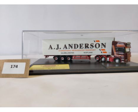 Manufacturer  - Oxford | Description - Scania R Series & Fridge Trailer - A J Anderson | Stock Code - SCA05FR | Notes - VGC -