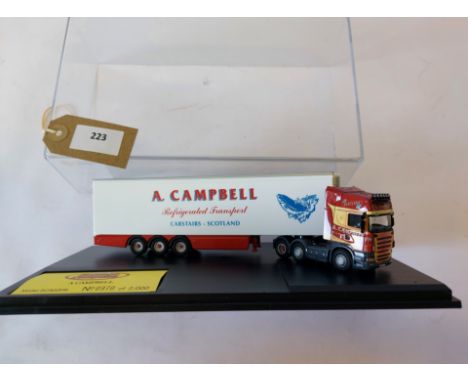 Manufacturer  - Oxford  | Description - Scania R Topline & Fridge Trailer - A Campbell | Stock Code - SCA02FR | Notes - VGC -