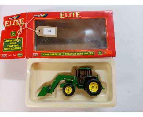 Manufacturer  - Britains | Description - John Deere 6210 Tractor with Loader | Stock Code - 00176 | Notes - GC - Box slight w