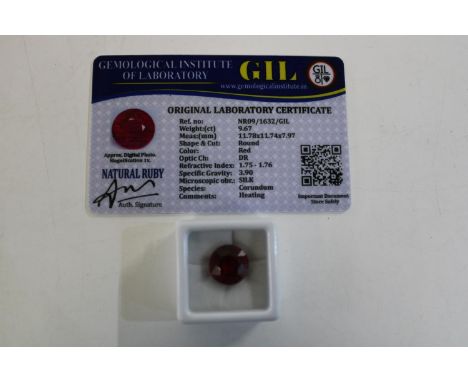 A ruby gemstone with certificate 
