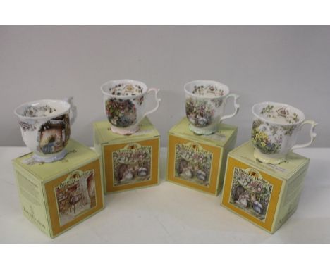 Four boxed Royal Doulton Brambly Hedge season cups,Spring, Summer, Autumn & Winter 