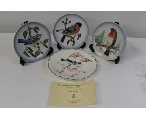 Three collectable Goebel's plates &amp; a Royal Worcester hand painted plate 