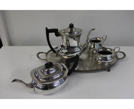 A quality Viners of Sheffield alpha plate tea service with tray 