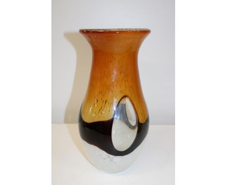 A large art glass vase 33cm tall 