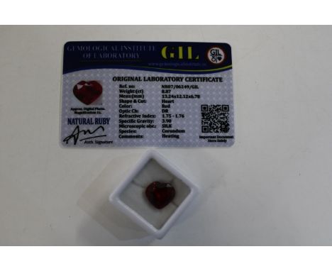 A ruby gemstone with certificate 