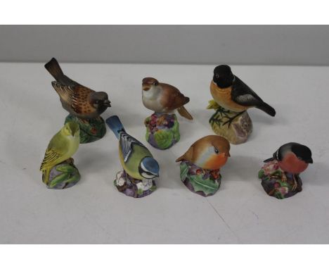 Seven Royal Worcester bird figures 