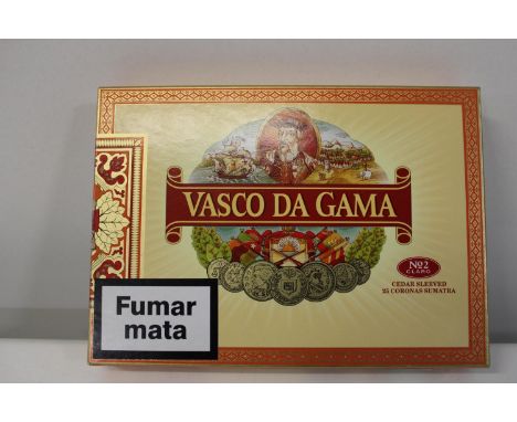 A sealed box of twenty five Vasco Da Gama  cigars 