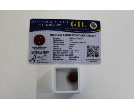 A ruby gemstone with certificate 
