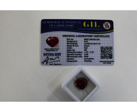 A ruby gemstone with certificate 