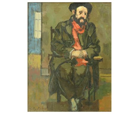 Tully Filmus, American (1903 - 1998) Oil on Canvas, Portrait of a Seated Man, Signed Lower Left. Measures 14-1/8" H x 11" W, 