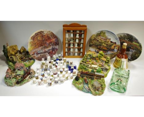 Danbury Mint County Lines Collection including Farm Crossing , A Welcome Break at The Swann Inn &amp; The River Crossing; a L