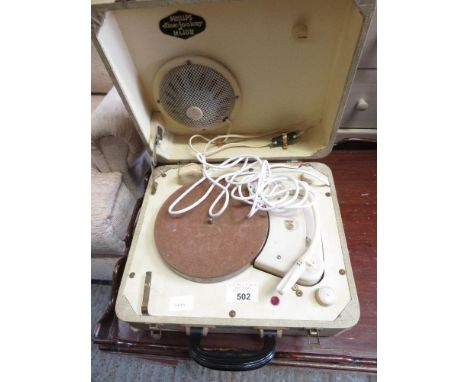PHILIPS 1950'S/60'S STYLE PORTABLE RECORD PLAYER