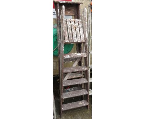 2 WOODEN STEP LADDERS