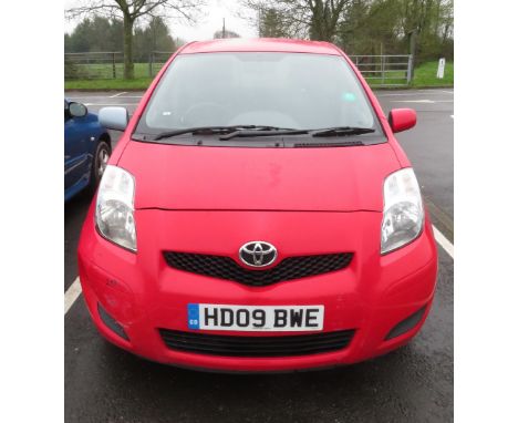TOYOTA YARIS TR VVT-1, 5 DOOR HATCHBACK, 1329CC PETROL ENGINE, AUTOMATIC TRANSMISSION, REG HD09 BWE, V5C, 2 KEYS, MOT UNTIL 8