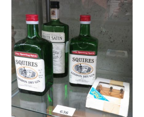 BOTTLE WHITE SATIN DRY GIN + 2 OTHERS