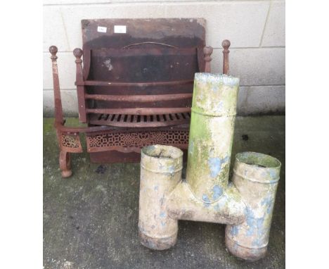 CAST IRON FIRE SURROUND &amp; 1 OTHER