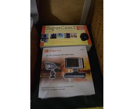 A Boxed LCD Monitor with Single Camera and a Movement Detector Security Camera System 