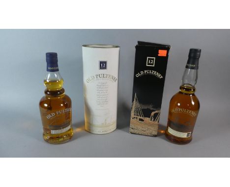 Two Bottles "Old Pulteney" Single Malt Scotch Whisky, Aged 12 Years. In Cartons, 70cl Each 