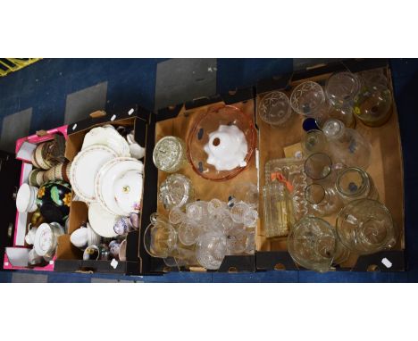 Four Boxes of Ceramics, Glassware, Cuckoo Clock etc 