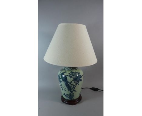 An Oriental Table Lamp and Shade 