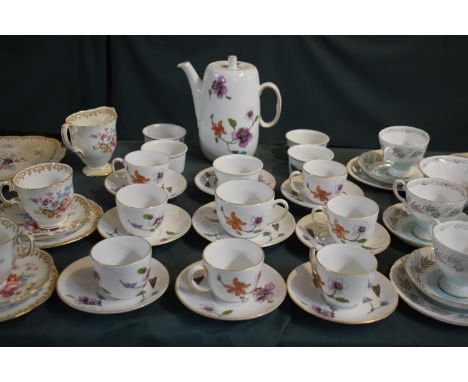 A Collection of Royal Worcester Astley Tea and Coffee Wares to Include Eight Cups, Nine Saucers, Five Ramekin Dishes and a Co