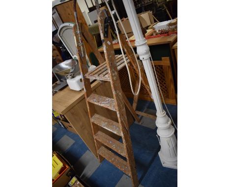 A Vintage Wooden Four Step Stepladder 