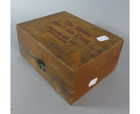 A Vintage First Aid Box, The Home First Aid Case by Boots Pure Drug Co. Ltd, Nottingham with Fitted Interior, 18cm Wide 