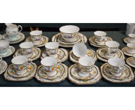 A Early 20th Century Collection of Teawares to Include Ten Trios, One Cup AF, Various Side Plates, Saucers and a Sugar Bowl 