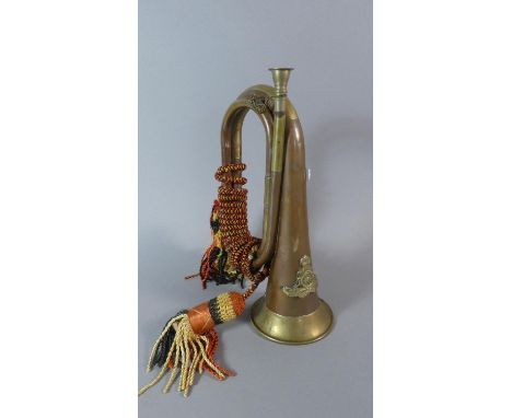 A Military Style Bugle with Royal Artillery Badge 