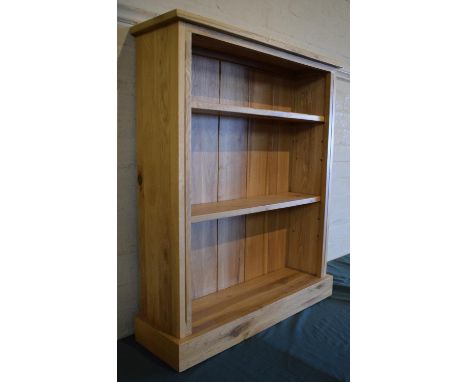 A Modern Three Shelf Open Bookcase on Plinth Base, 70cm Wide 