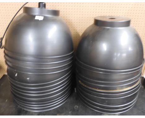 A lot of twenty three contemporary steel industrial style light shades, 24cm high x 44cm diameter (23) Condition Report:Avail