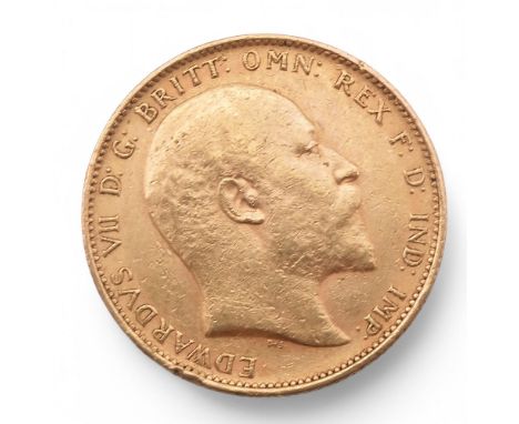 EDWARD VII&nbsp;(1901-1910)&nbsp;1 Sovereign 1906 Perth Obverse portrait of King Edward VII facing right legend around&nbsp; 