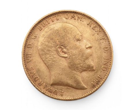 Edward VII&nbsp;(1901-1910) 1 Sovereign 1902 Perth Obverse portrait of King Edward VII facing right legend around&nbsp;EDWARD