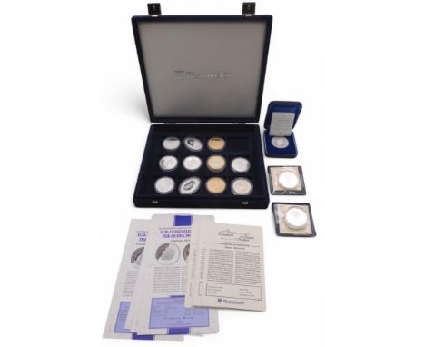 A lot comprising silver&nbsp; coins some with COA and cased (14) Condition Report:Available upon request