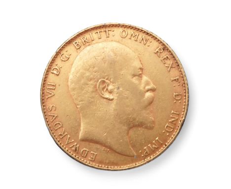 EDWARD VII&nbsp;(1901-1910)&nbsp;1 Sovereign 1909 Obverse portrait of King Edward VII facing right legend around&nbsp; EDWARD