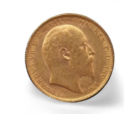 Edward VII&nbsp;(1901-1910) Sovereign 1905 Perth Obverse portrait of King Edward VII facing right legend around&nbsp;EDWARDVS